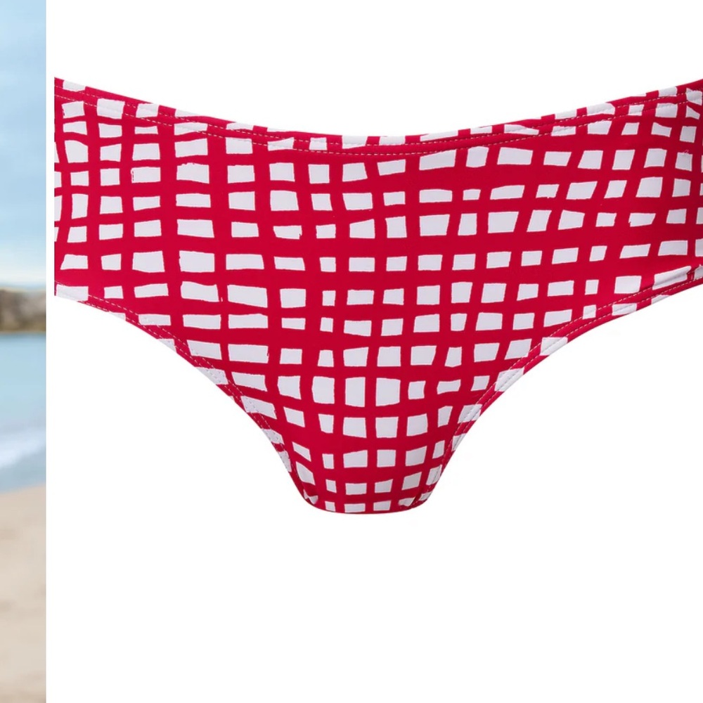 Venus size 8 Red and White Checkered boy short Bikini Bottoms